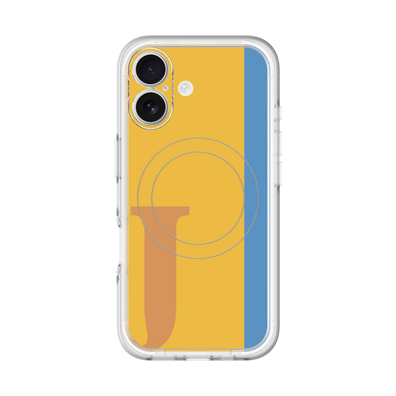 スリムプロテクションプレミアムケース with MagSafe［ オリジナル - initial color line - J orange ］