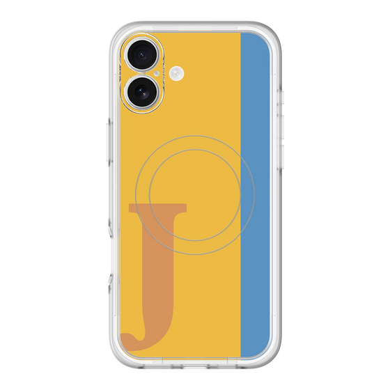 スリムプロテクションプレミアムケース with MagSafe［ オリジナル - initial color line - J orange ］