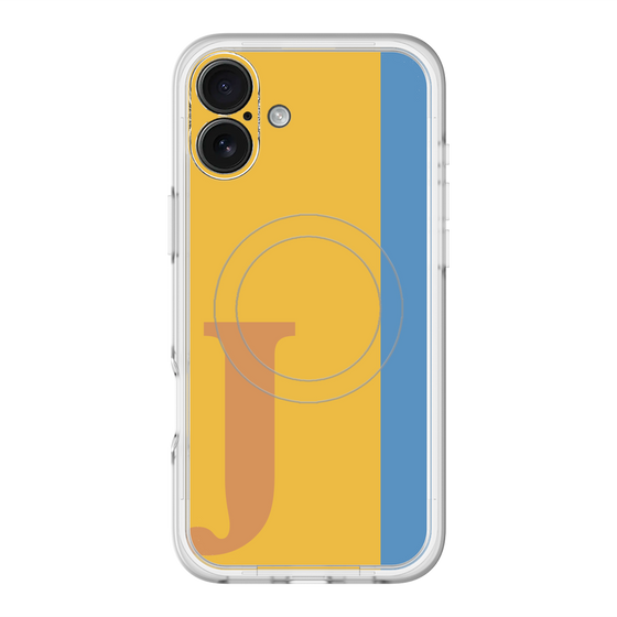 スリムプロテクションプレミアムケース with MagSafe［ オリジナル - initial color line - J orange ］
