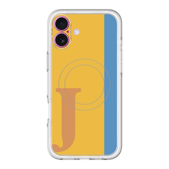 スリムプロテクションプレミアムケース with MagSafe［ オリジナル - initial color line - J orange ］
