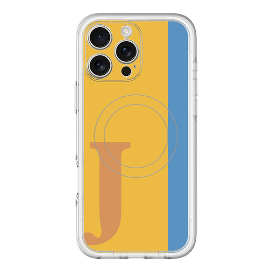 スリムプロテクションプレミアムケース with MagSafe［ オリジナル - initial color line - J orange ］