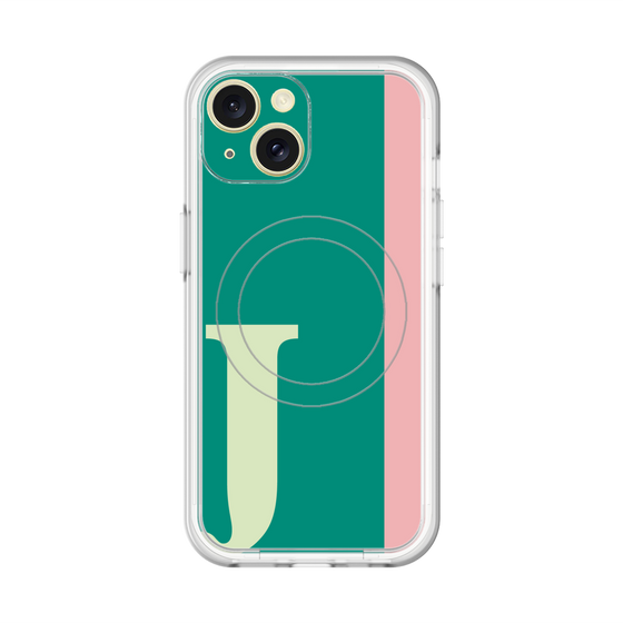 スリムプロテクションプレミアムケース with MagSafe［ オリジナル - initial color line - J green ］