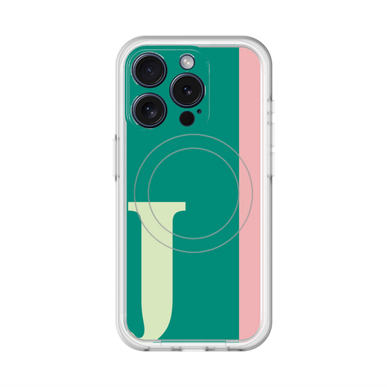 スリムプロテクションプレミアムケース with MagSafe［ オリジナル - initial color line - J green ］