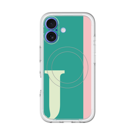 スリムプロテクションプレミアムケース with MagSafe［ オリジナル - initial color line - J green ］