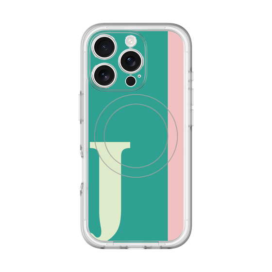 スリムプロテクションプレミアムケース with MagSafe［ オリジナル - initial color line - J green ］