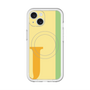 スリムプロテクションプレミアムケース with MagSafe［ オリジナル - initial color line - J yellow ］