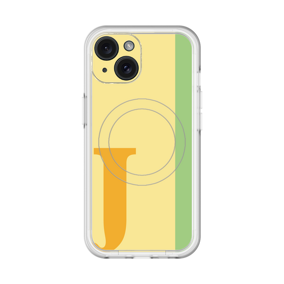 スリムプロテクションプレミアムケース with MagSafe［ オリジナル - initial color line - J yellow ］