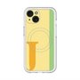 スリムプロテクションプレミアムケース with MagSafe［ オリジナル - initial color line - J yellow ］