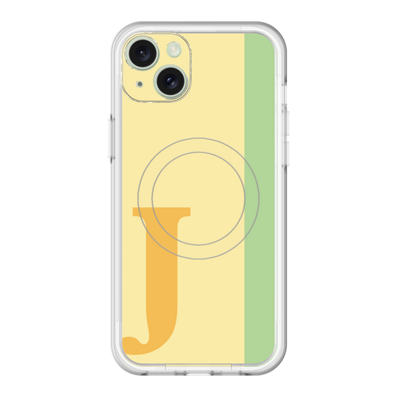 スリムプロテクションプレミアムケース with MagSafe［ オリジナル - initial color line - J yellow ］