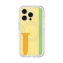 スリムプロテクションプレミアムケース with MagSafe［ オリジナル - initial color line - J yellow ］