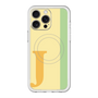 スリムプロテクションプレミアムケース with MagSafe［ オリジナル - initial color line - J yellow ］