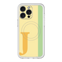スリムプロテクションプレミアムケース with MagSafe［ オリジナル - initial color line - J yellow ］