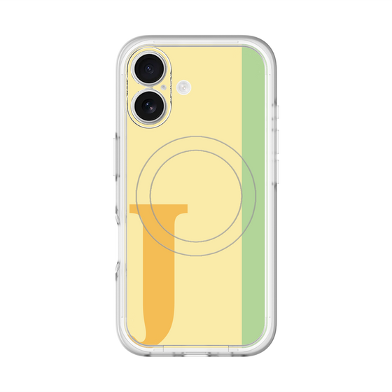 スリムプロテクションプレミアムケース with MagSafe［ オリジナル - initial color line - J yellow ］