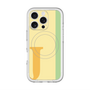 スリムプロテクションプレミアムケース with MagSafe［ オリジナル - initial color line - J yellow ］