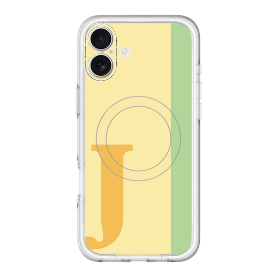 スリムプロテクションプレミアムケース with MagSafe［ オリジナル - initial color line - J yellow ］