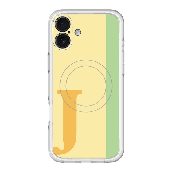 スリムプロテクションプレミアムケース with MagSafe［ オリジナル - initial color line - J yellow ］