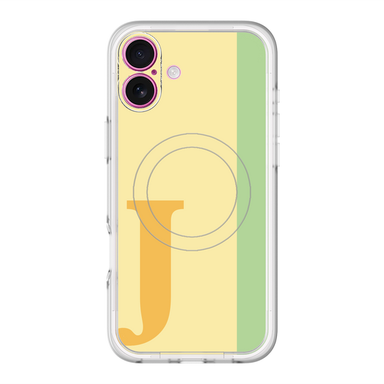 スリムプロテクションプレミアムケース with MagSafe［ オリジナル - initial color line - J yellow ］