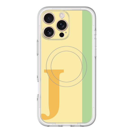 スリムプロテクションプレミアムケース with MagSafe［ オリジナル - initial color line - J yellow ］