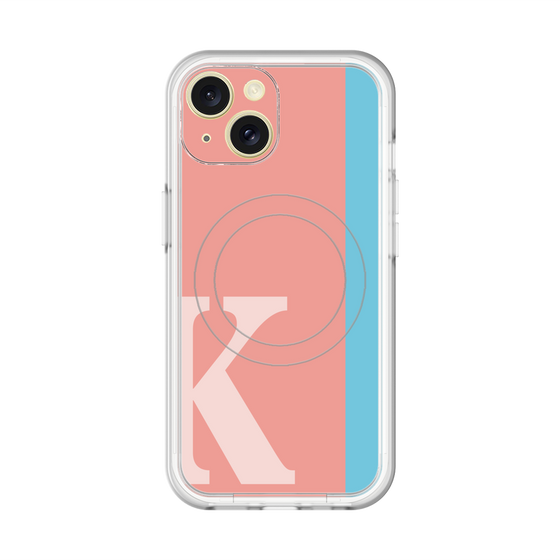 スリムプロテクションプレミアムケース with MagSafe［ オリジナル - initial color line - K pink ］