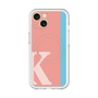 スリムプロテクションプレミアムケース with MagSafe［ オリジナル - initial color line - K pink ］