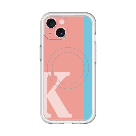 スリムプロテクションプレミアムケース with MagSafe［ オリジナル - initial color line - K pink ］