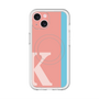 スリムプロテクションプレミアムケース with MagSafe［ オリジナル - initial color line - K pink ］