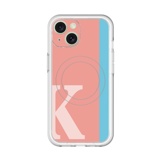 スリムプロテクションプレミアムケース with MagSafe［ オリジナル - initial color line - K pink ］