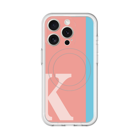 スリムプロテクションプレミアムケース with MagSafe［ オリジナル - initial color line - K pink ］