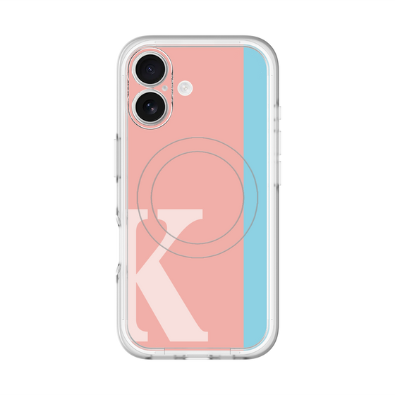 スリムプロテクションプレミアムケース with MagSafe［ オリジナル - initial color line - K pink ］