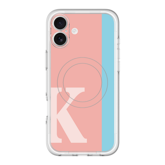 スリムプロテクションプレミアムケース with MagSafe［ オリジナル - initial color line - K pink ］