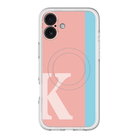 スリムプロテクションプレミアムケース with MagSafe［ オリジナル - initial color line - K pink ］