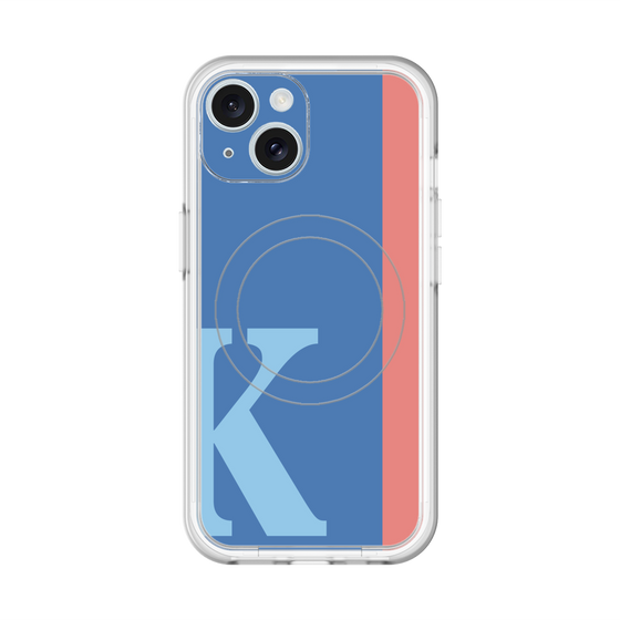 スリムプロテクションプレミアムケース with MagSafe［ オリジナル - initial color line - K blue ］