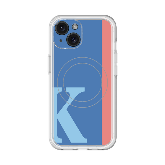 スリムプロテクションプレミアムケース with MagSafe［ オリジナル - initial color line - K blue ］