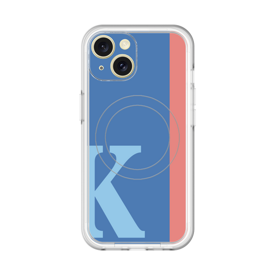 スリムプロテクションプレミアムケース with MagSafe［ オリジナル - initial color line - K blue ］