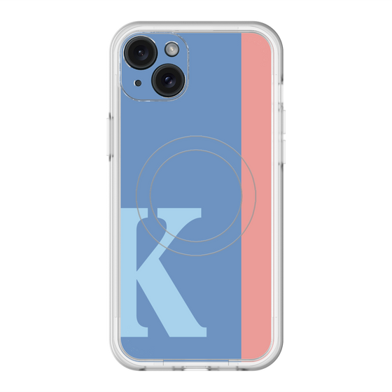 スリムプロテクションプレミアムケース with MagSafe［ オリジナル - initial color line - K blue ］
