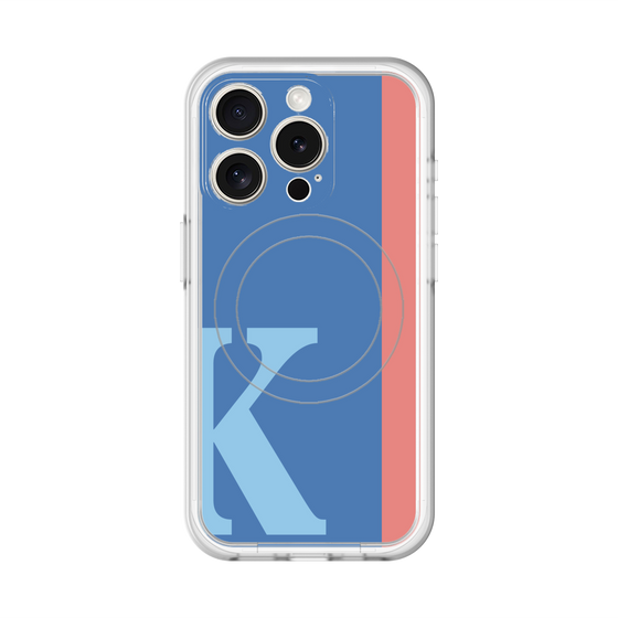 スリムプロテクションプレミアムケース with MagSafe［ オリジナル - initial color line - K blue ］