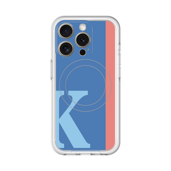 スリムプロテクションプレミアムケース with MagSafe［ オリジナル - initial color line - K blue ］