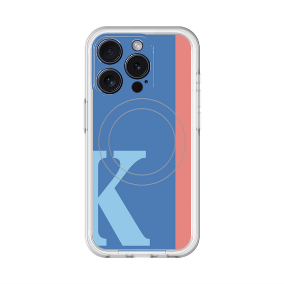 スリムプロテクションプレミアムケース with MagSafe［ オリジナル - initial color line - K blue ］