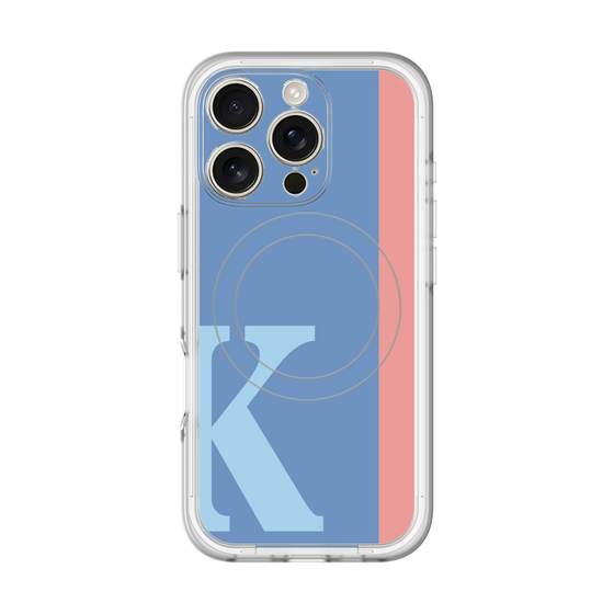 スリムプロテクションプレミアムケース with MagSafe［ オリジナル - initial color line - K blue ］