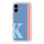 スリムプロテクションプレミアムケース with MagSafe［ オリジナル - initial color line - K blue ］