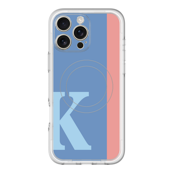 スリムプロテクションプレミアムケース with MagSafe［ オリジナル - initial color line - K blue ］