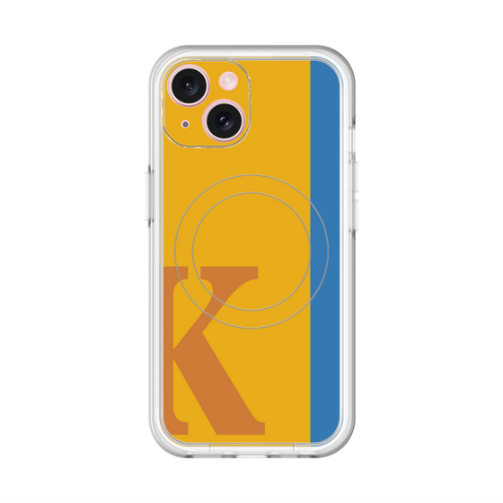 スリムプロテクションプレミアムケース with MagSafe［ オリジナル - initial color line - K orange ］
