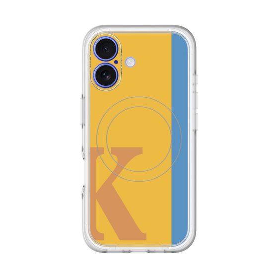 スリムプロテクションプレミアムケース with MagSafe［ オリジナル - initial color line - K orange ］