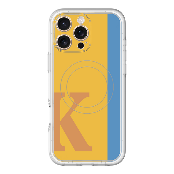 スリムプロテクションプレミアムケース with MagSafe［ オリジナル - initial color line - K orange ］