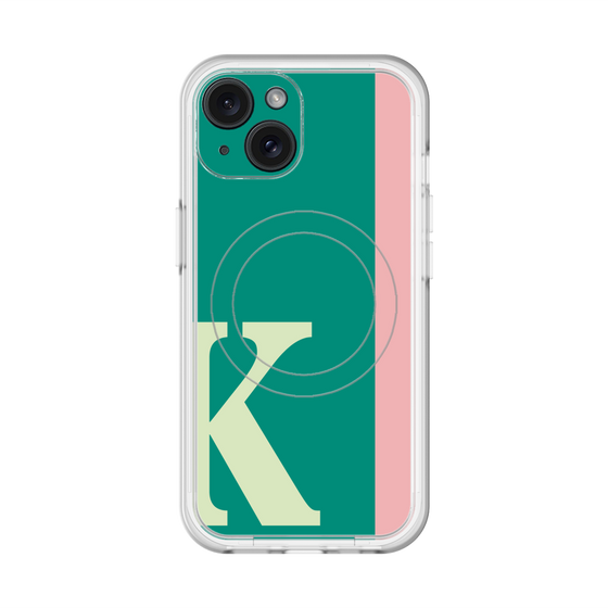 スリムプロテクションプレミアムケース with MagSafe［ オリジナル - initial color line - K green ］