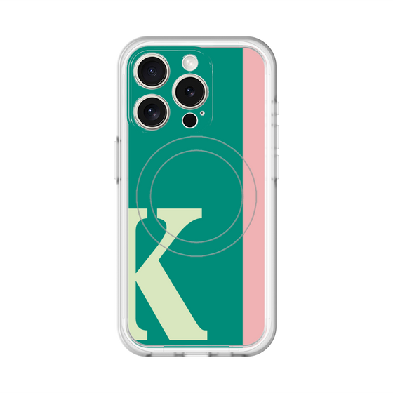スリムプロテクションプレミアムケース with MagSafe［ オリジナル - initial color line - K green ］