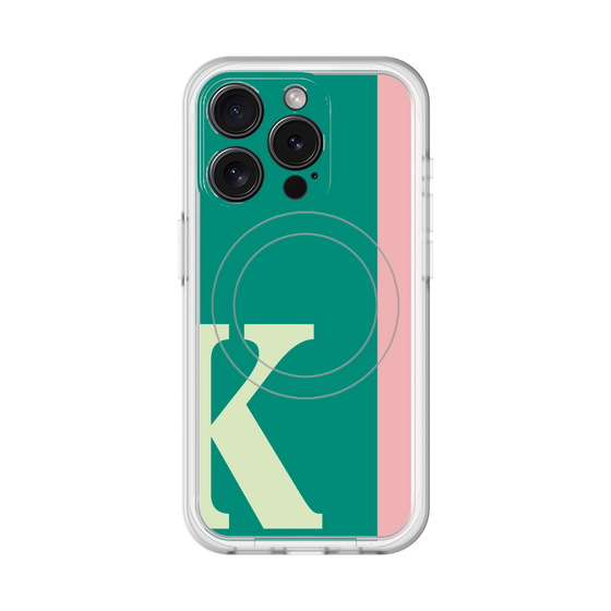 スリムプロテクションプレミアムケース with MagSafe［ オリジナル - initial color line - K green ］