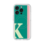 スリムプロテクションプレミアムケース with MagSafe［ オリジナル - initial color line - K green ］