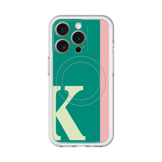 スリムプロテクションプレミアムケース with MagSafe［ オリジナル - initial color line - K green ］