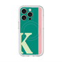 スリムプロテクションプレミアムケース with MagSafe［ オリジナル - initial color line - K green ］